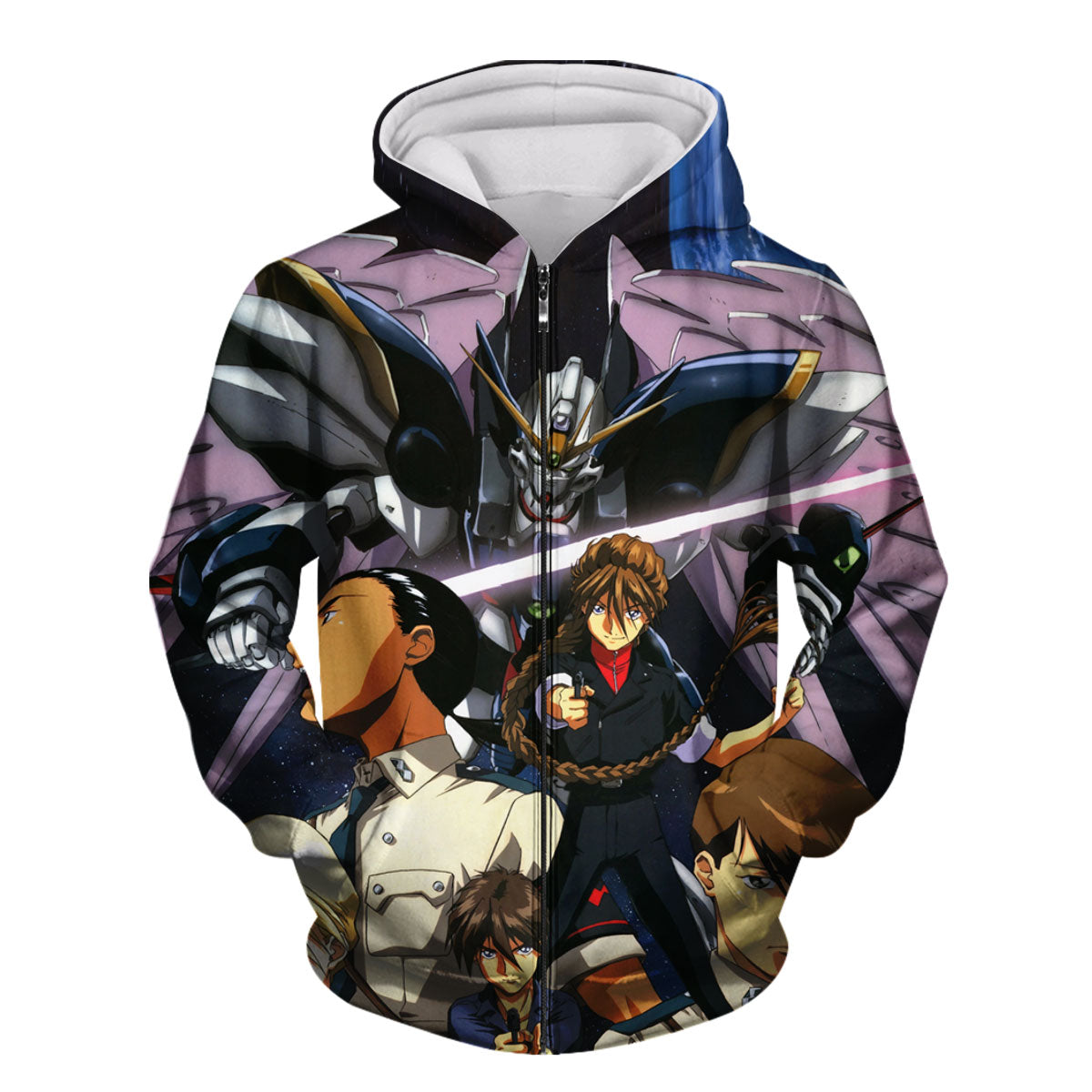 Mobile Suit Gundam Wing Characters With Mecha Anime Apparel