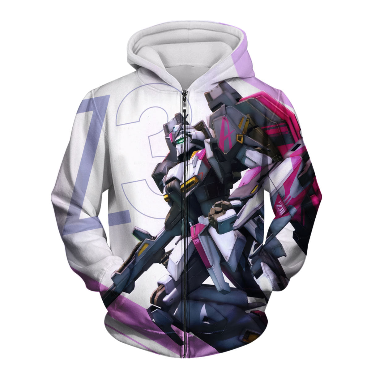 Mobile Suit Gundam Zeta Gundam With Sleek Design Anime Apparel