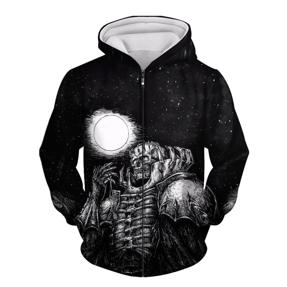 Moonlit Berserker Skeleton Knight Anime Apparel