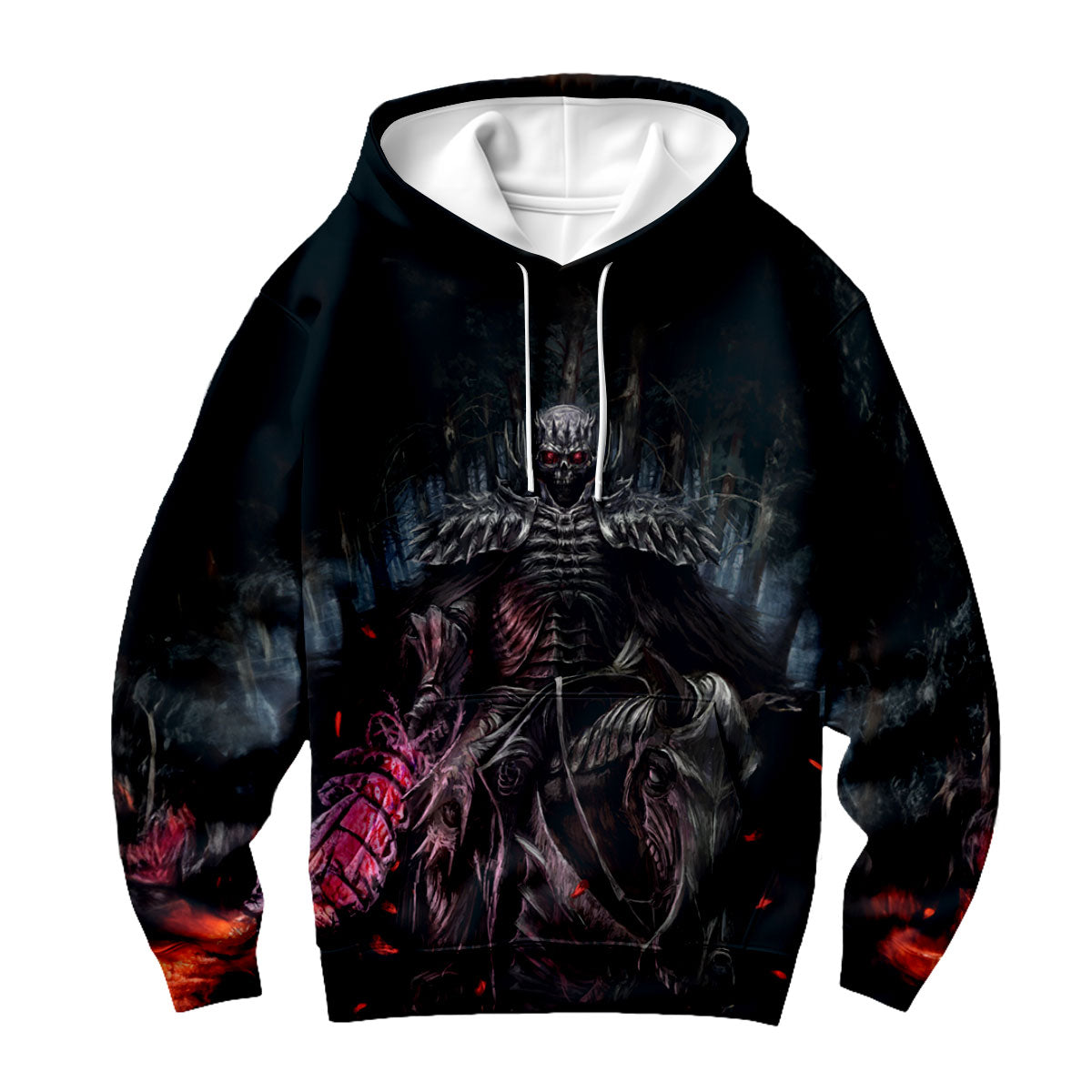 Mounted Berserker Skeleton Knight Warrior Anime Apparel