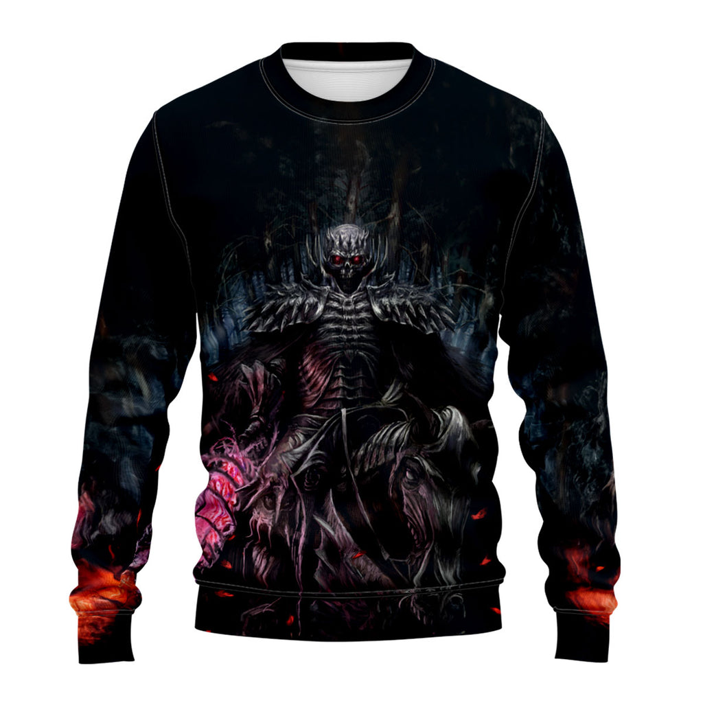 Mounted Berserker Skeleton Knight Warrior Anime Apparel
