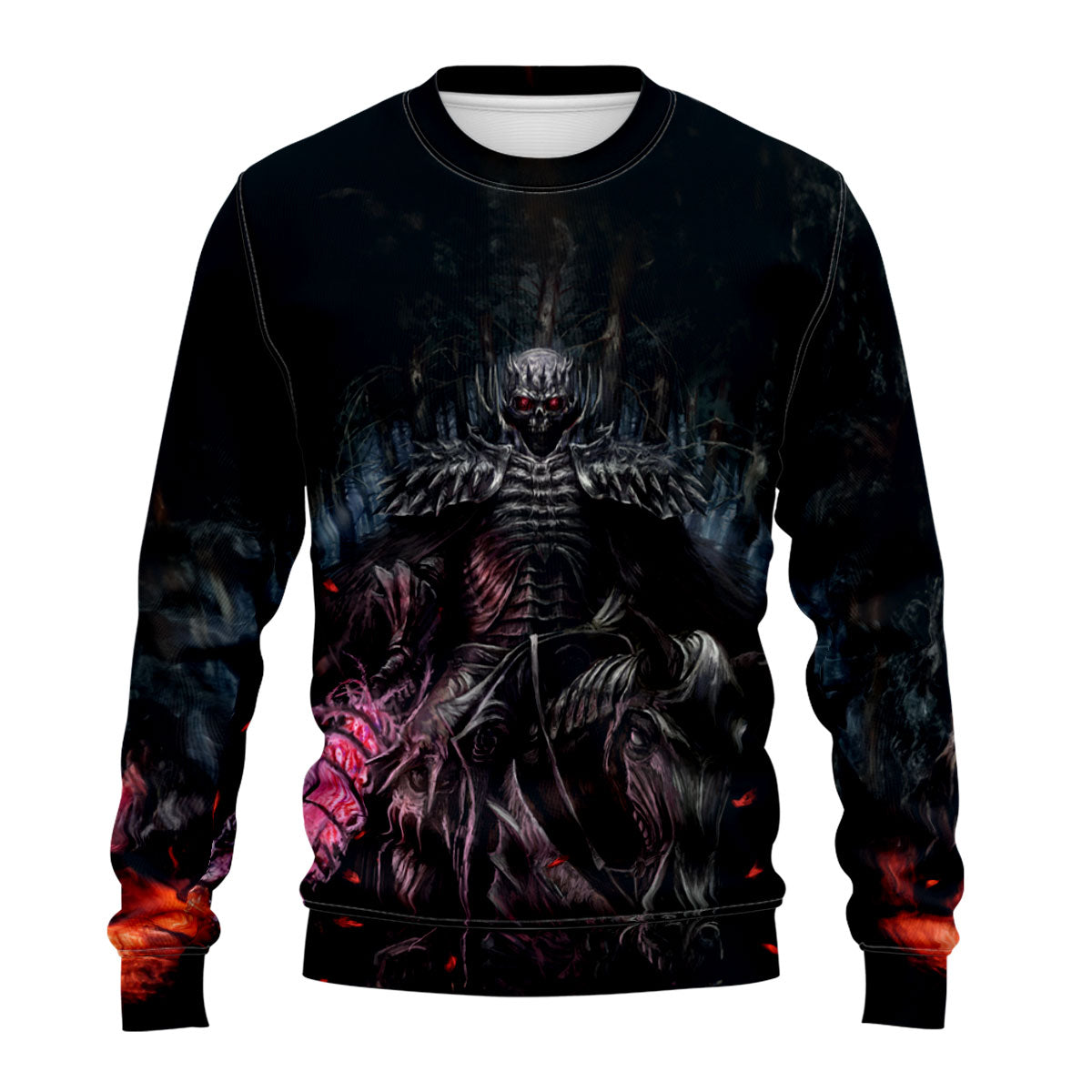 Mounted Berserker Skeleton Knight Warrior Anime Apparel