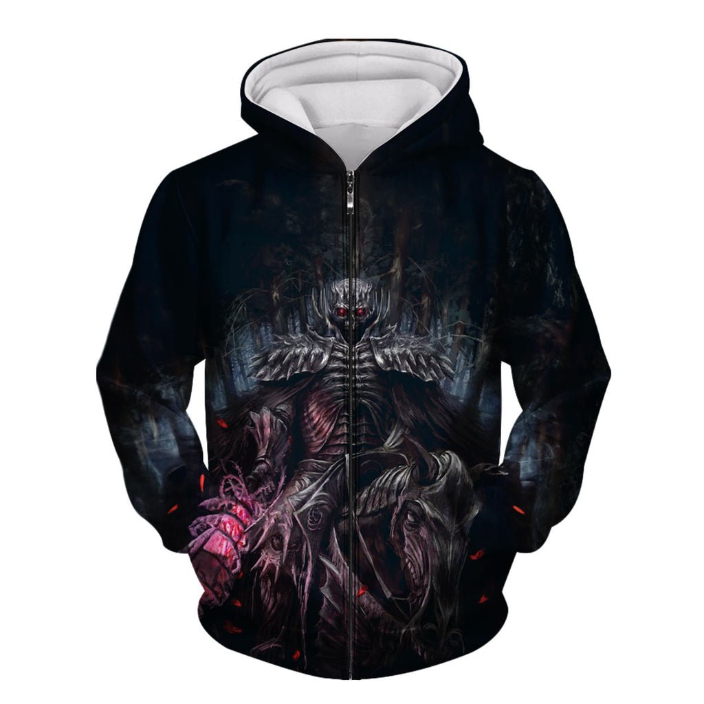 Mounted Berserker Skeleton Knight Warrior Anime Apparel