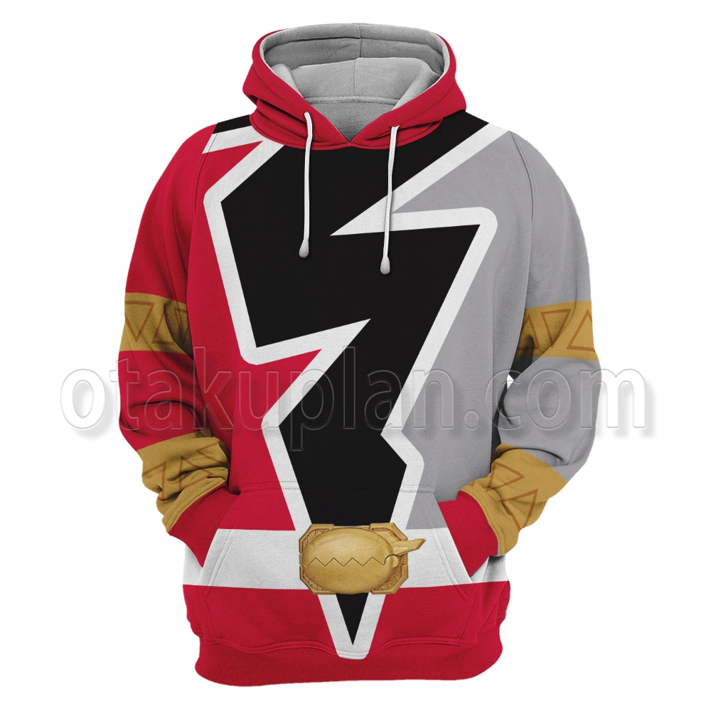 Power Rangers Dino Fury Red Ranger Cosplay Hoodie