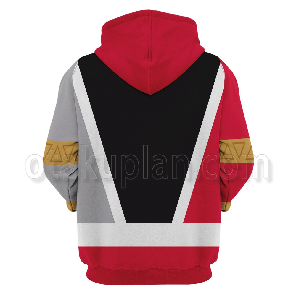 Power Rangers Dino Fury Red Ranger Cosplay Hoodie