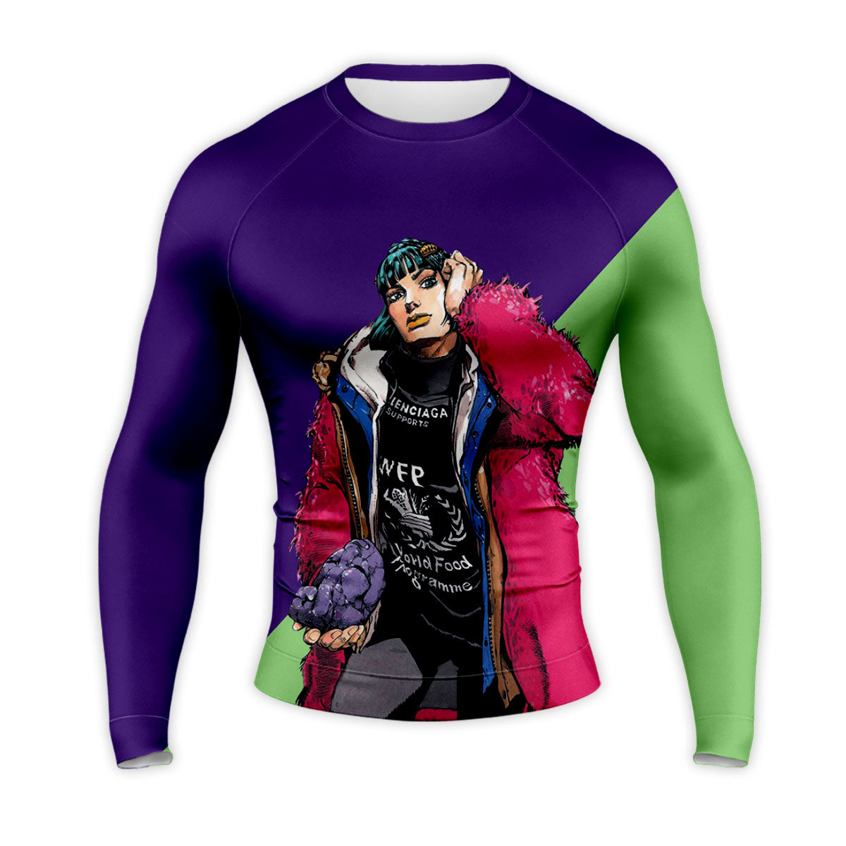 Qiaoqiao Fashion Pink Colorful Suit Standing Anime Apparel