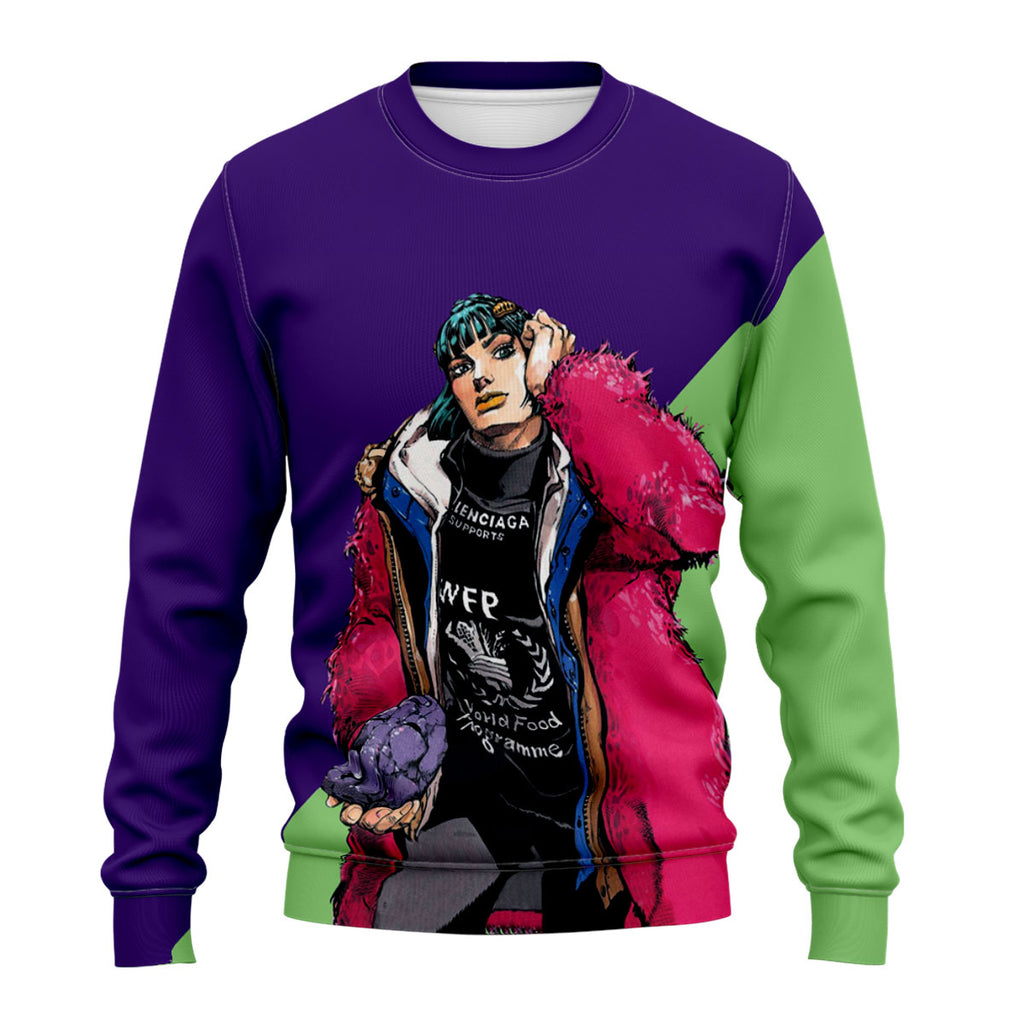 Qiaoqiao Fashion Pink Colorful Suit Standing Anime Apparel