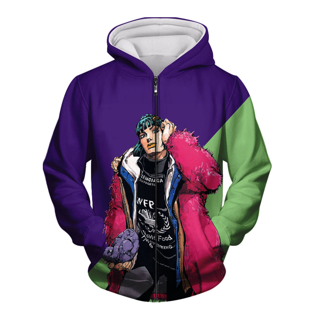 Qiaoqiao Fashion Pink Colorful Suit Standing Anime Apparel