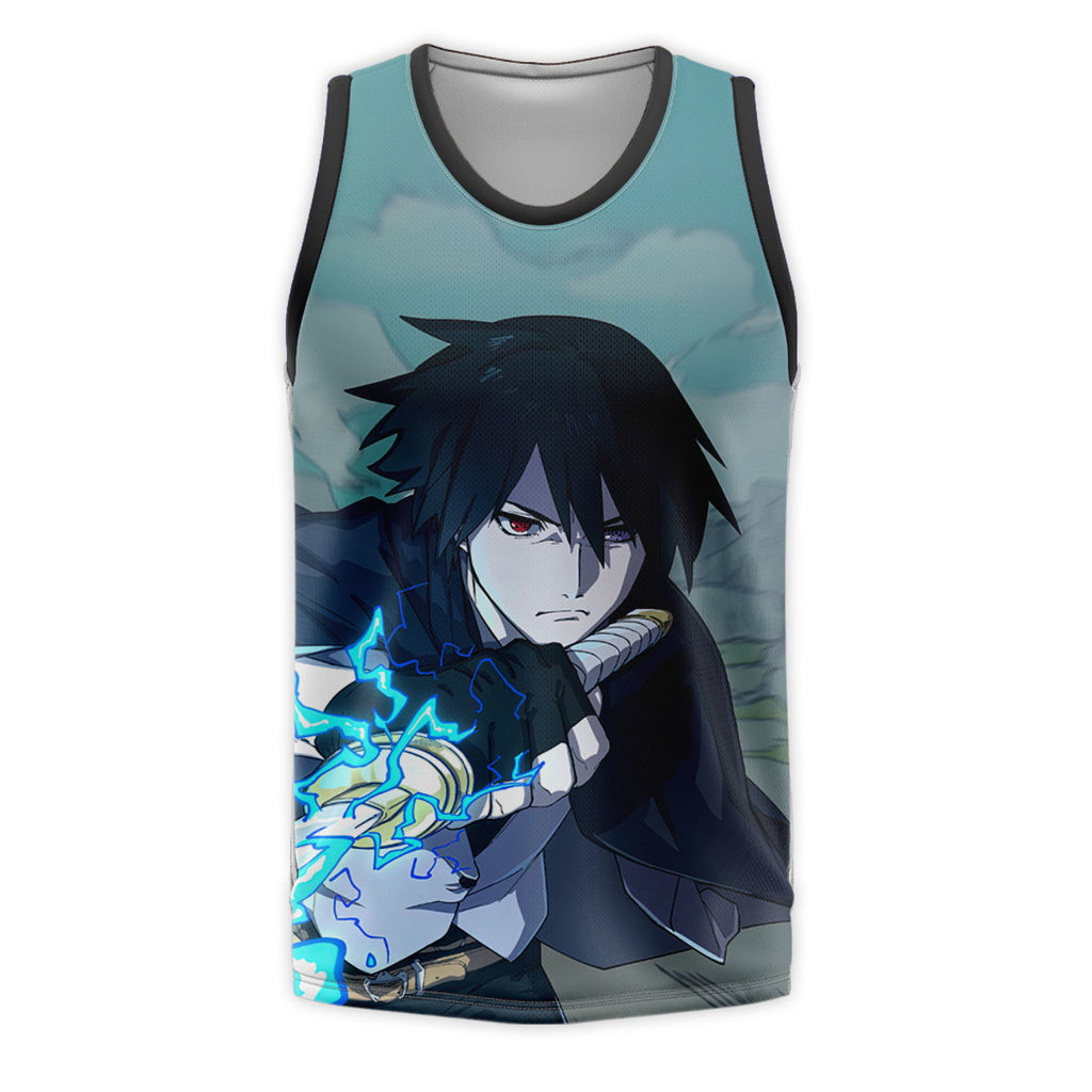 Sasuke Uchiha Chidori Technique Anime Apparel