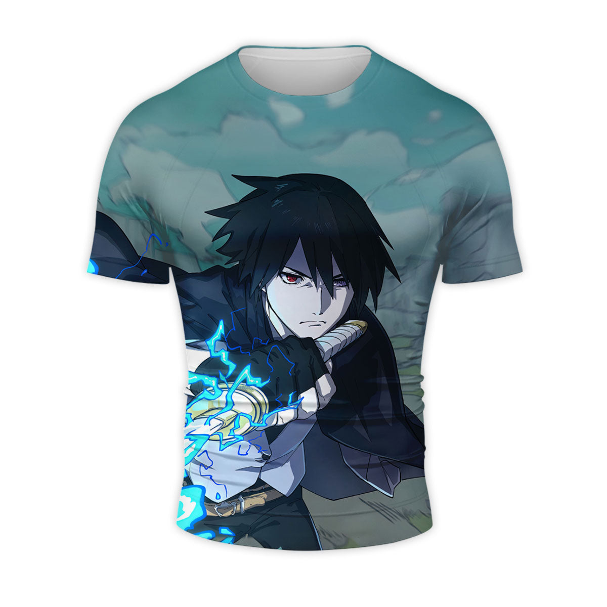 Sasuke Uchiha Chidori Technique Anime Apparel
