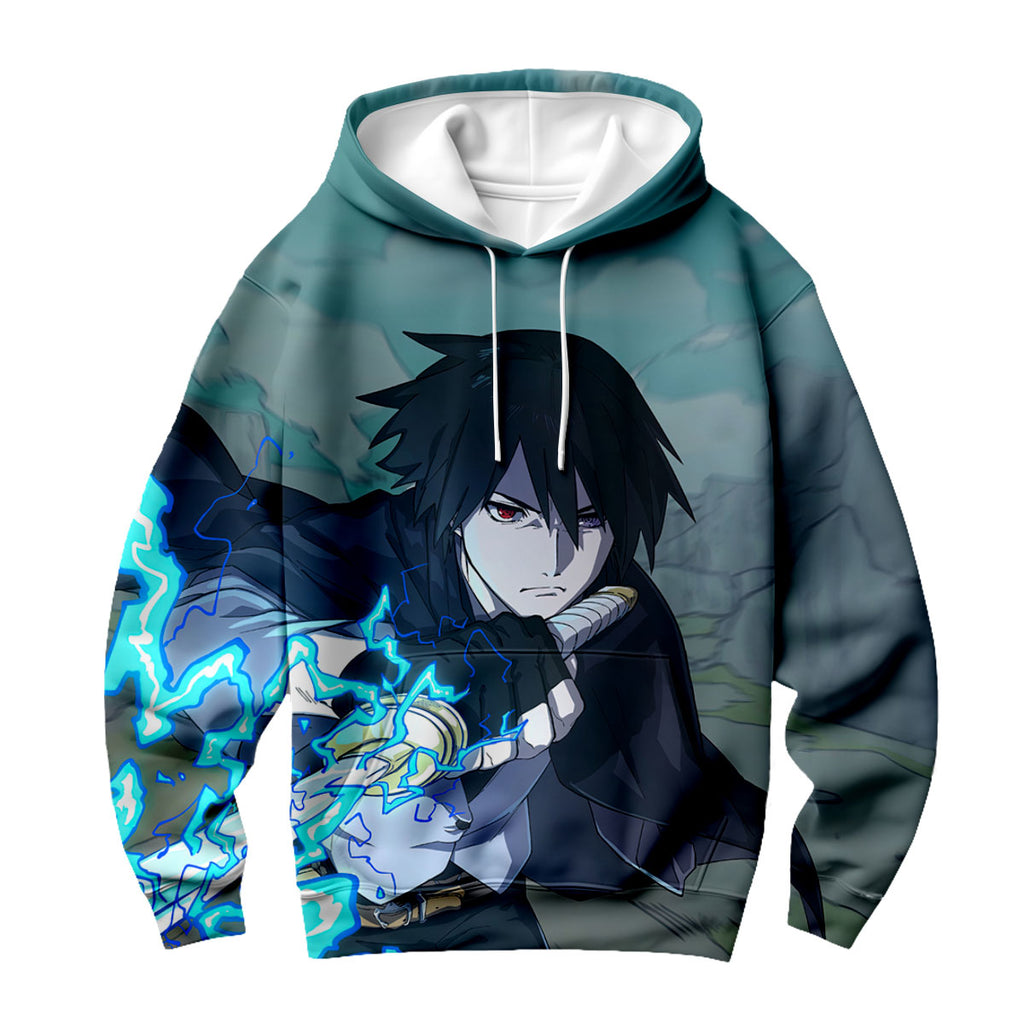 Sasuke Uchiha Chidori Technique Anime Apparel