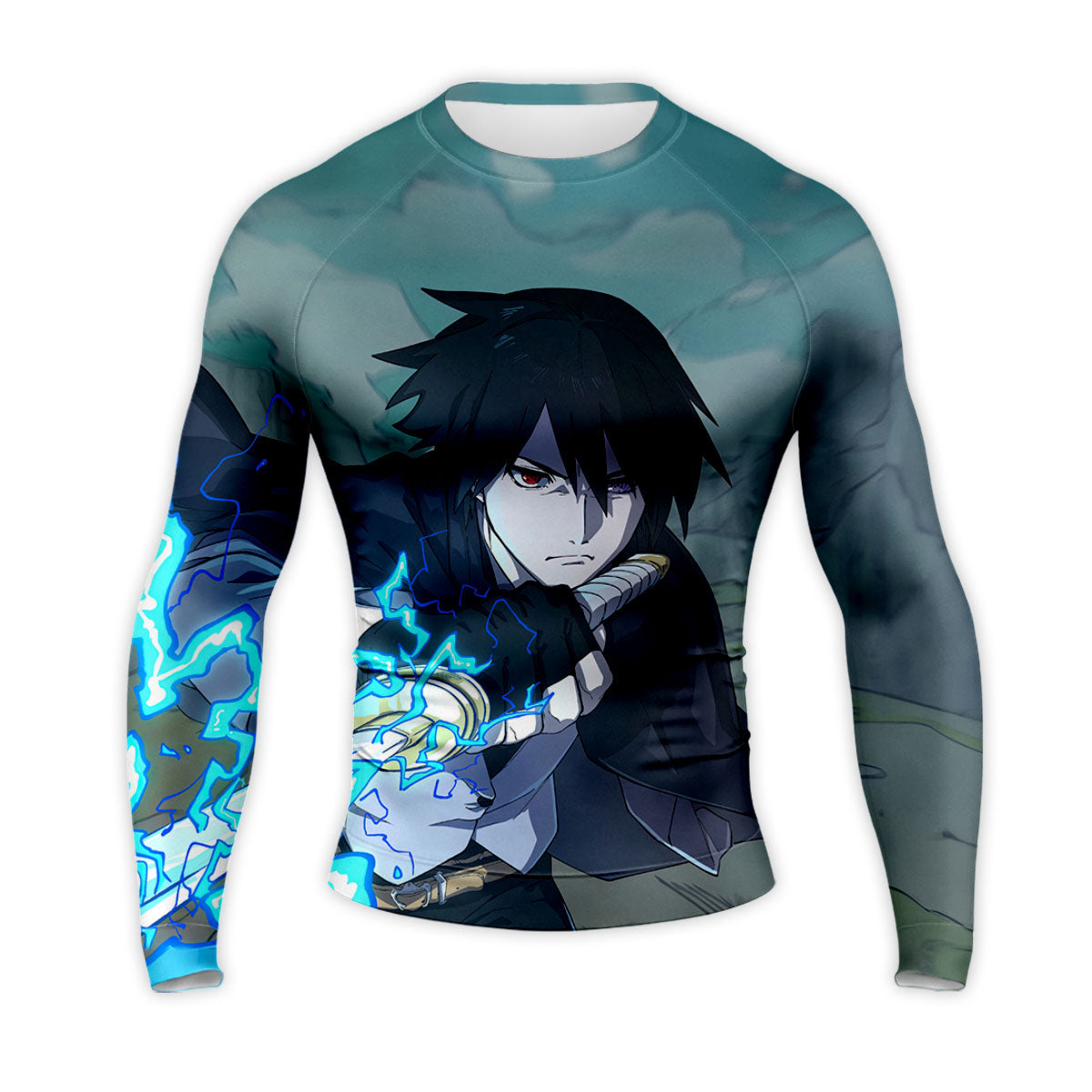Sasuke Uchiha Chidori Technique Anime Apparel