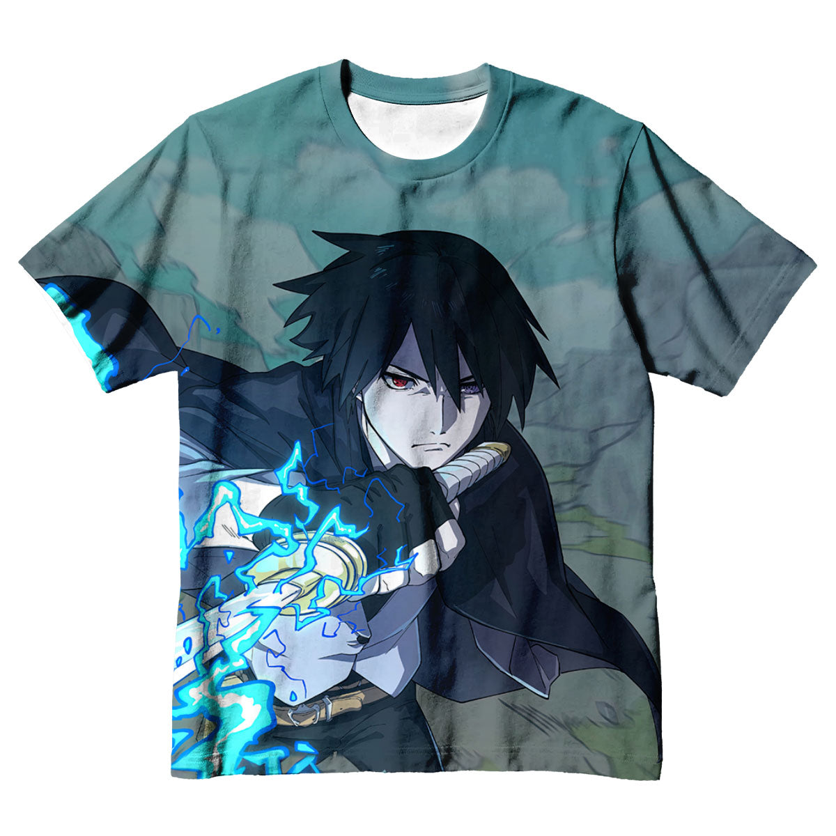 Sasuke Uchiha Chidori Technique Anime Apparel