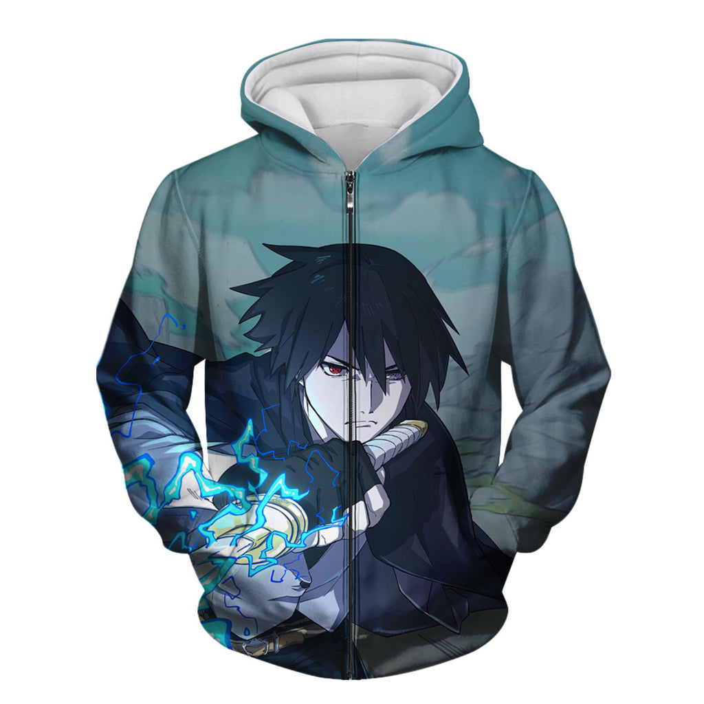 Sasuke Uchiha Chidori Technique Anime Apparel