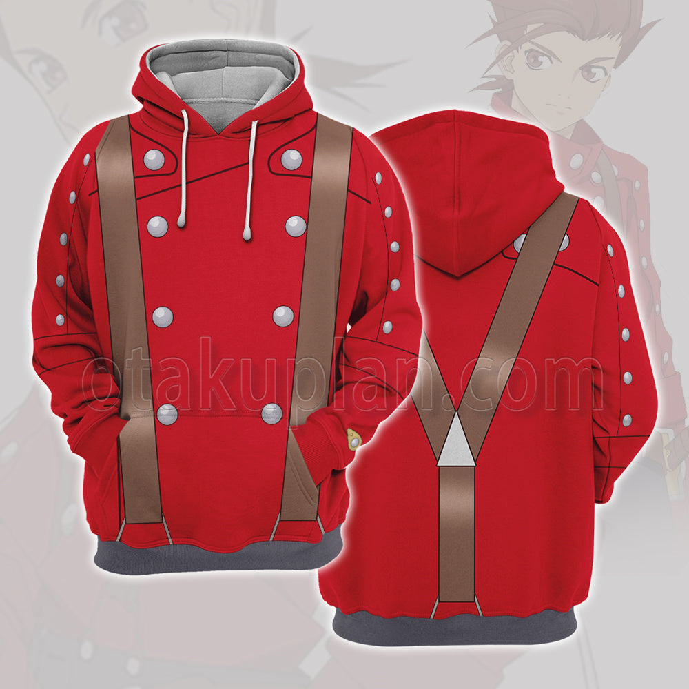 Tales Of Symphonia Lloyd Red Battle Suit Cosplay Hoodie