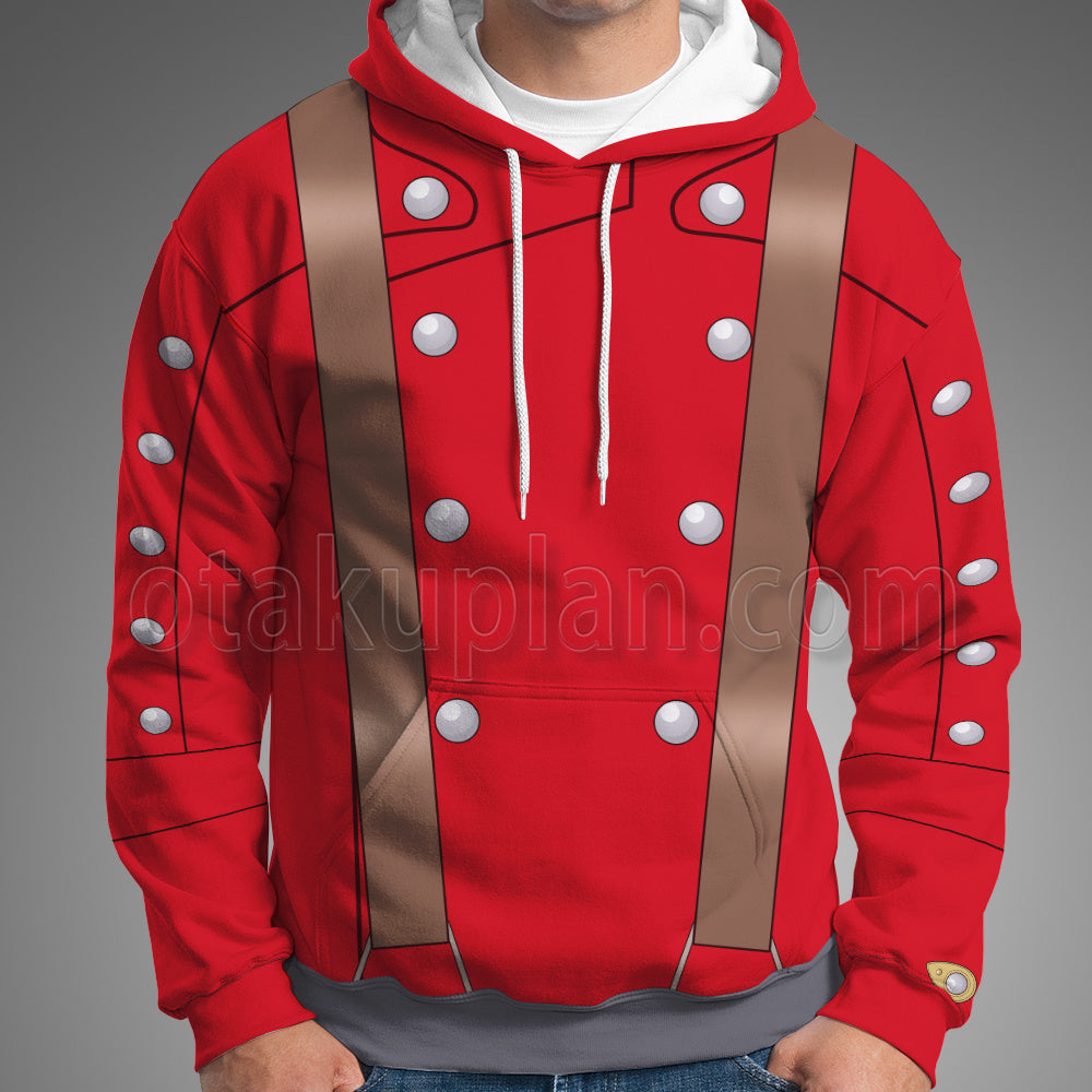 Tales Of Symphonia Lloyd Red Battle Suit Cosplay Hoodie