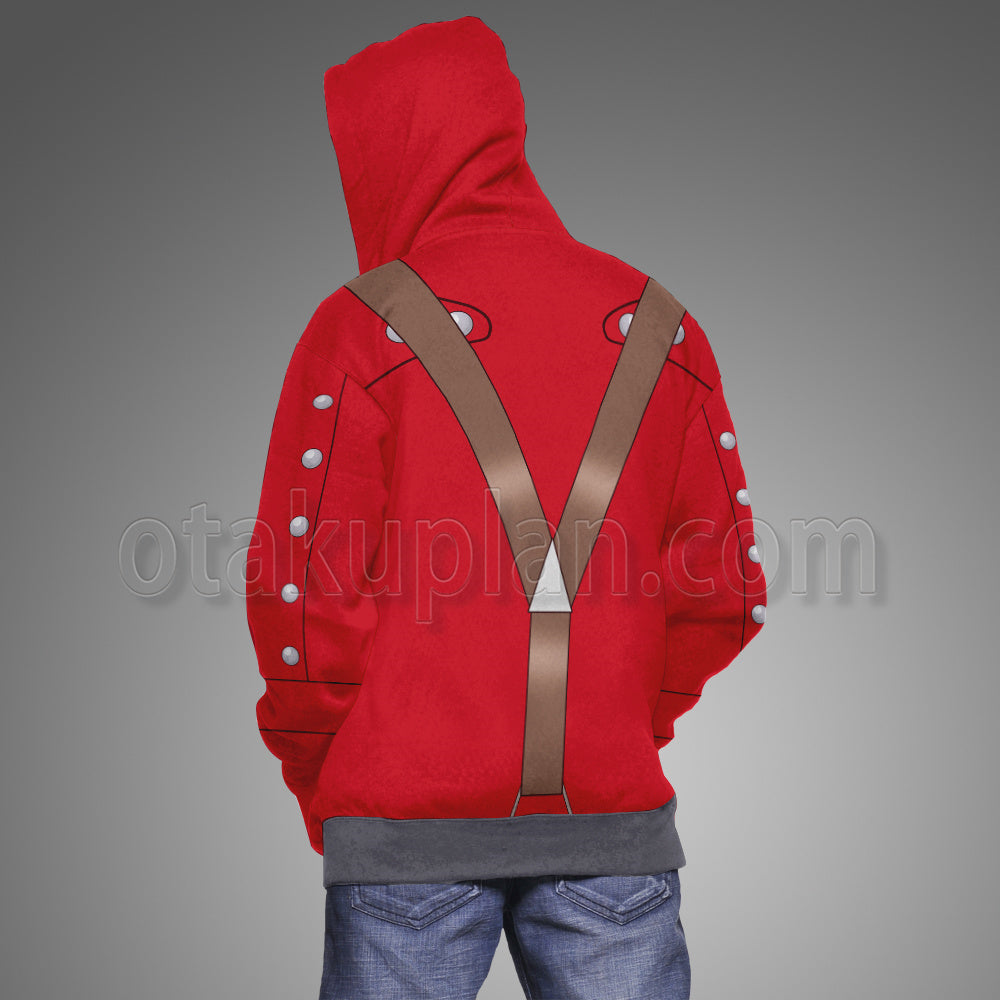 Tales Of Symphonia Lloyd Red Battle Suit Cosplay Hoodie