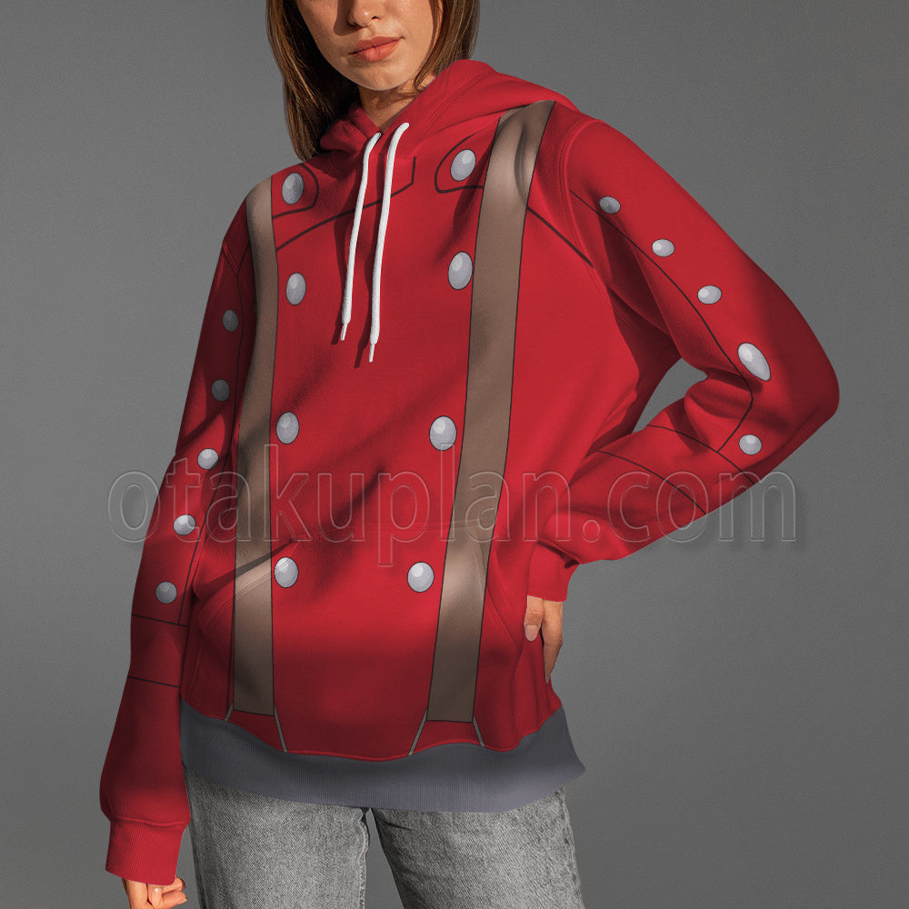 Tales Of Symphonia Lloyd Red Battle Suit Cosplay Hoodie