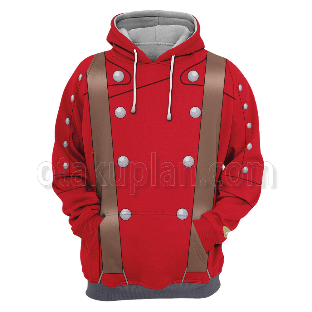 Tales Of Symphonia Lloyd Red Battle Suit Cosplay Hoodie