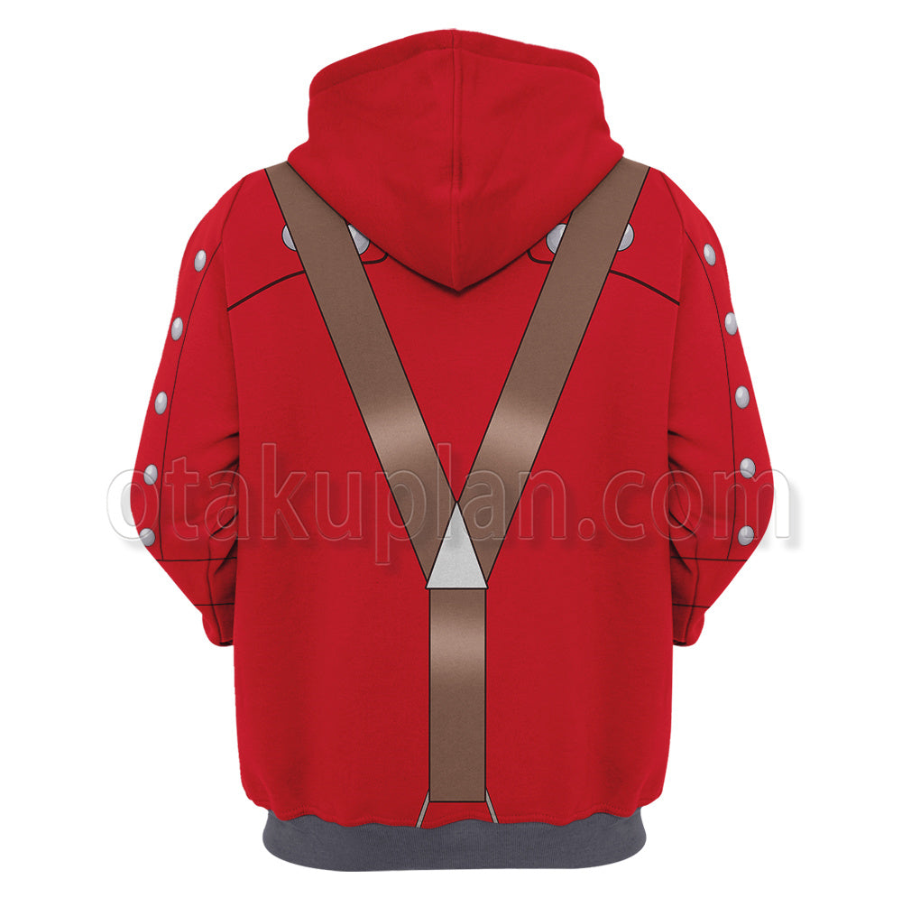 Tales Of Symphonia Lloyd Red Battle Suit Cosplay Hoodie
