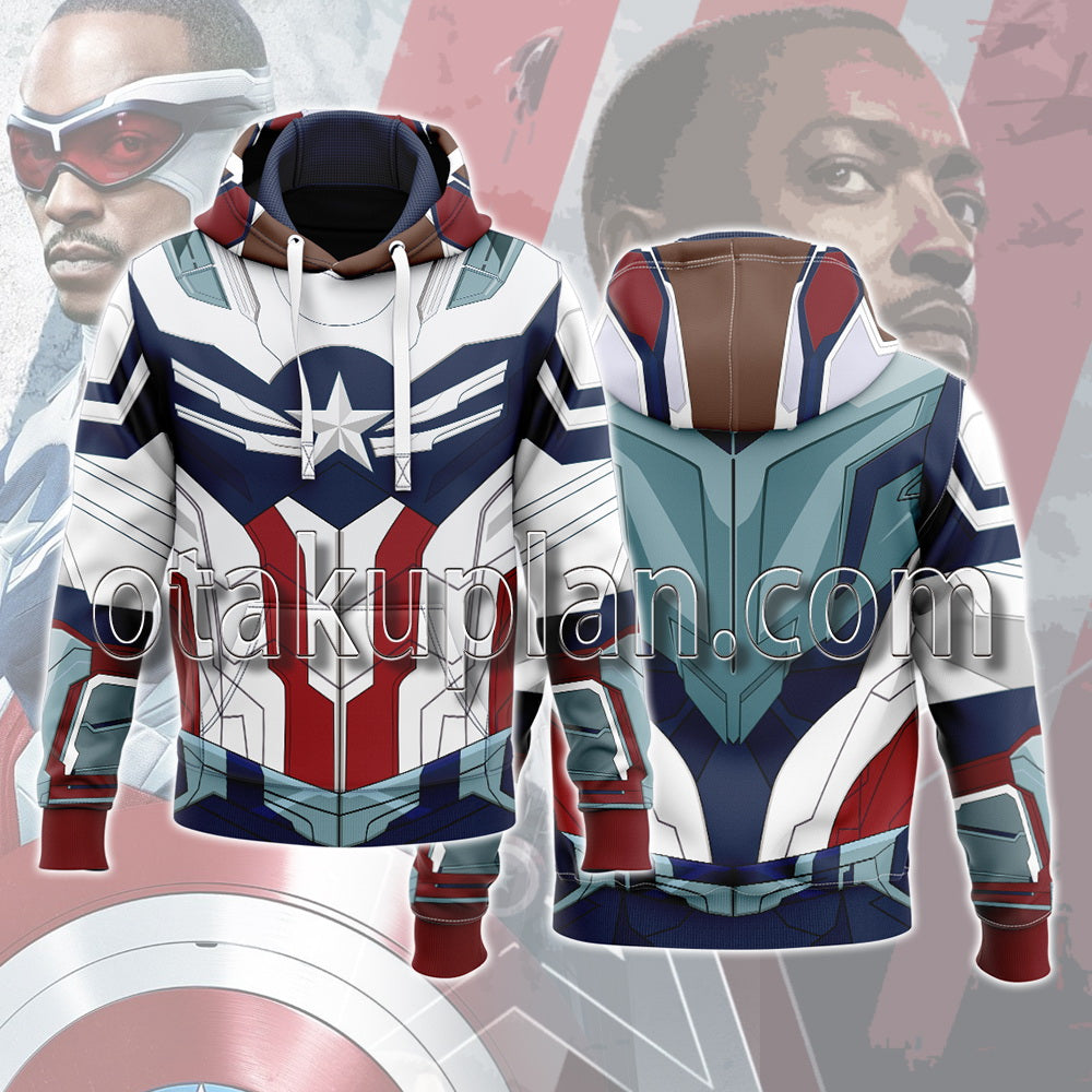 Brave New World Sam Captain Hero Cosplay Hoodie