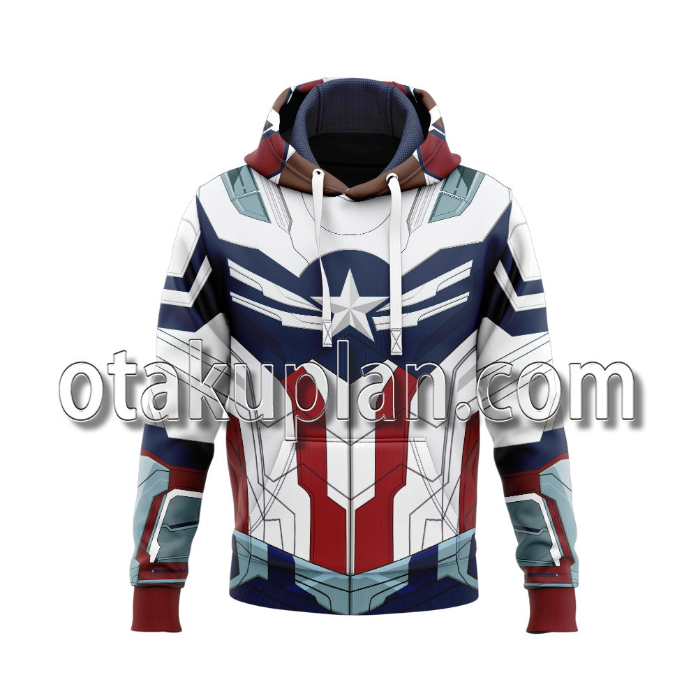 Brave New World Sam Captain Hero Cosplay Hoodie