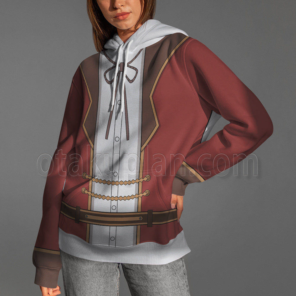Villainess Level 99 Ashbatten Patrick Red Uniform Cosplay Hoodie