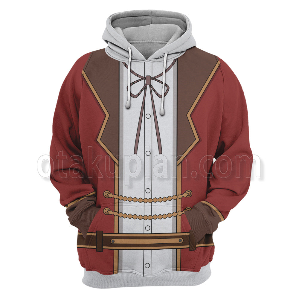 Villainess Level 99 Ashbatten Patrick Red Uniform Cosplay Hoodie