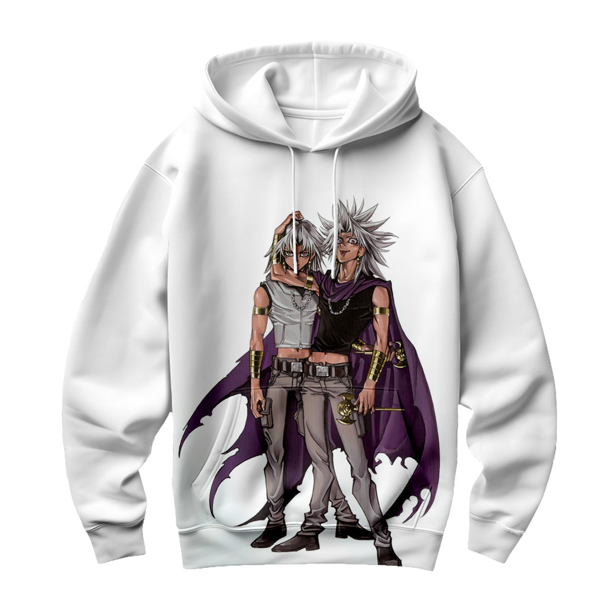 Yugioh Bakura Marik Standing Together In Purple Anime Apparel
