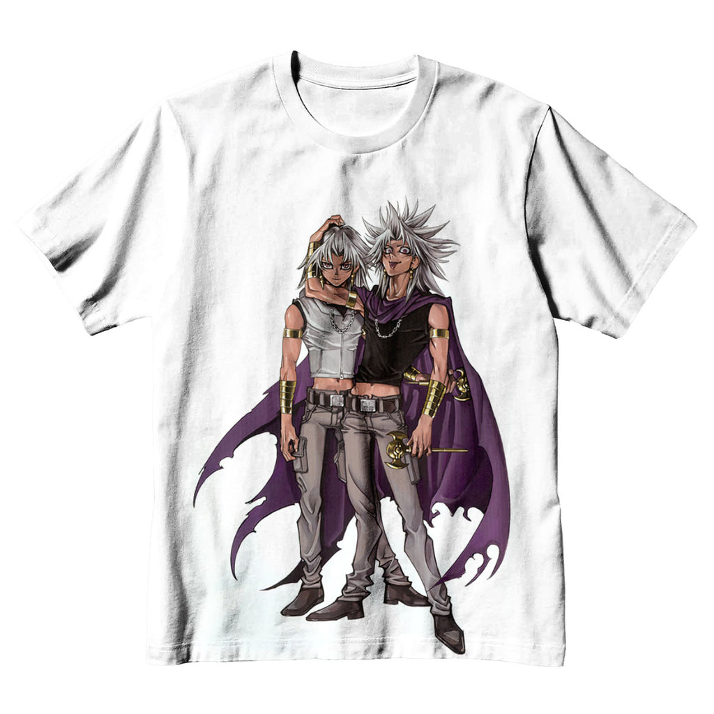 Yugioh Bakura Marik Standing Together In Purple Anime Apparel