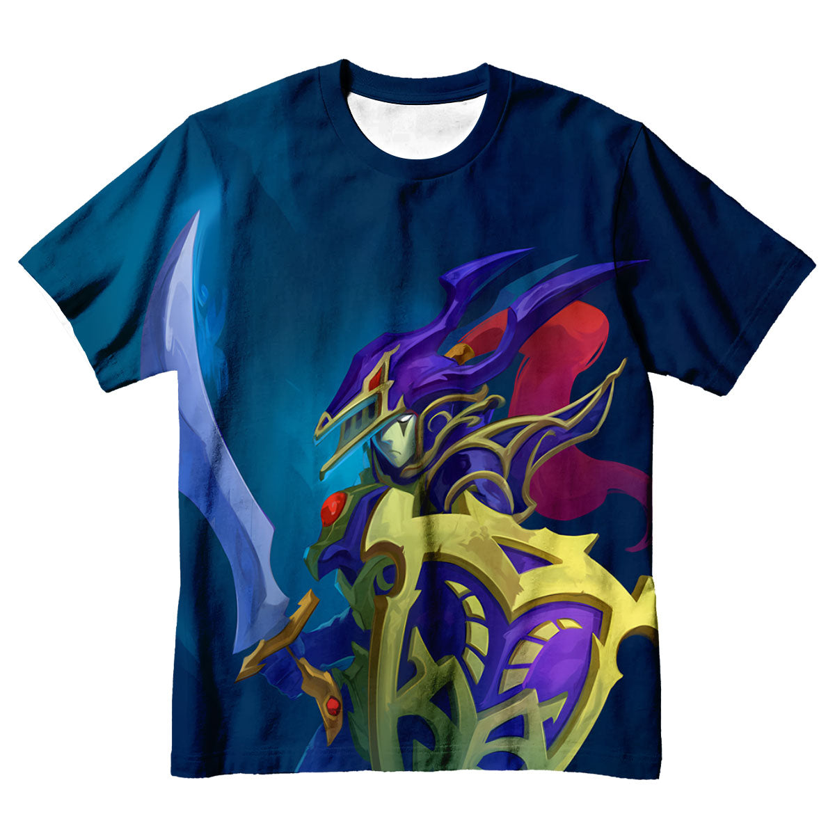 Yugioh Black Luster Soldier Blue And Gold Armor Anime Apparel