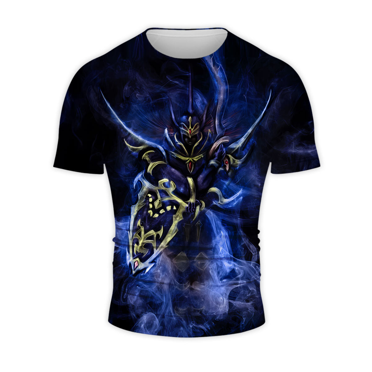 Yugioh Black Luster Soldier Standing In Blue Smoke Anime Apparel