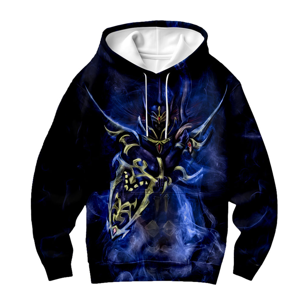 Yugioh Black Luster Soldier Standing In Blue Smoke Anime Apparel