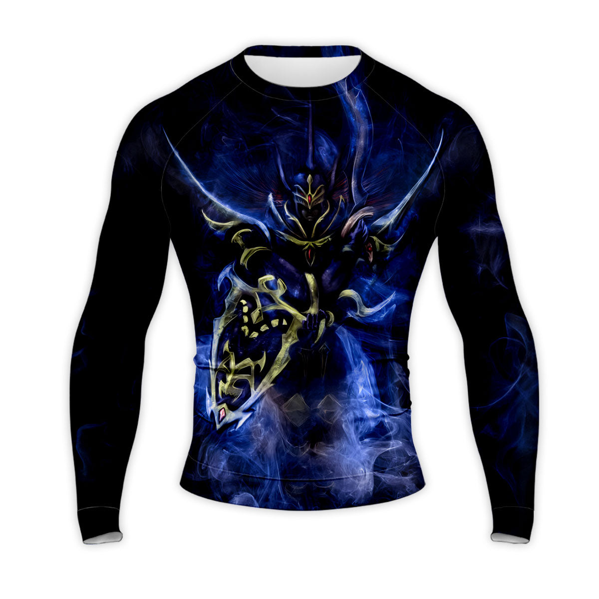 Yugioh Black Luster Soldier Standing In Blue Smoke Anime Apparel