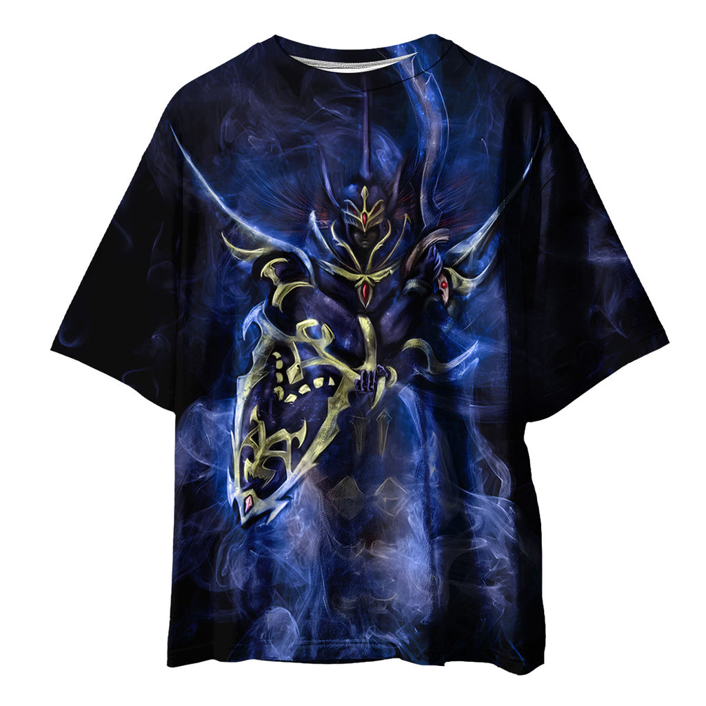 Yugioh Black Luster Soldier Standing In Blue Smoke Anime Apparel