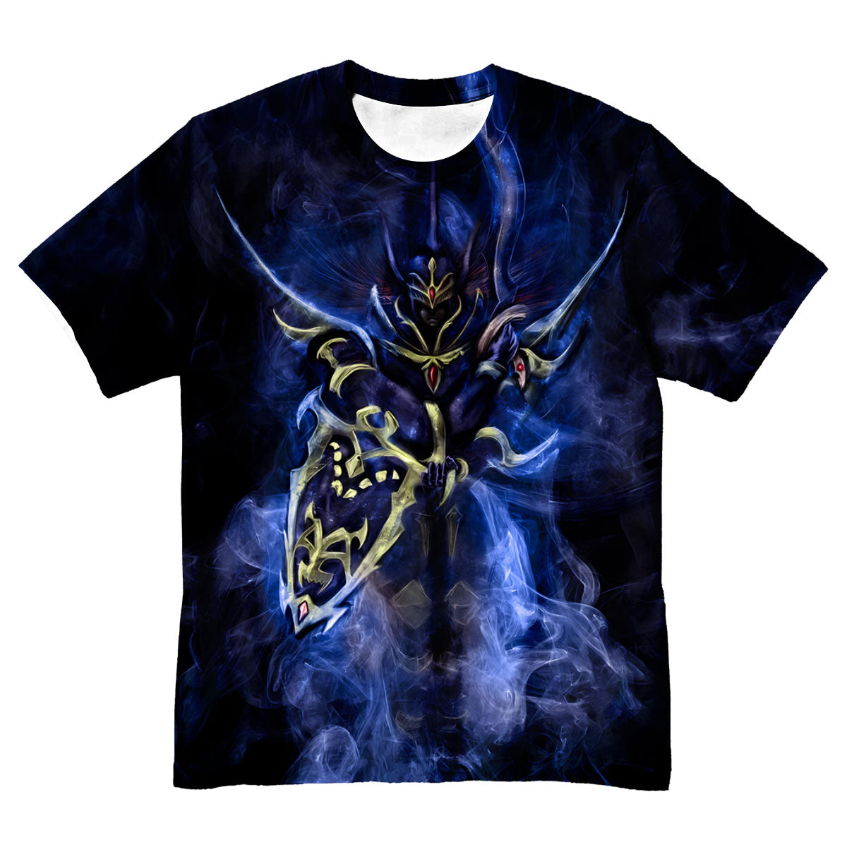 Yugioh Black Luster Soldier Standing In Blue Smoke Anime Apparel