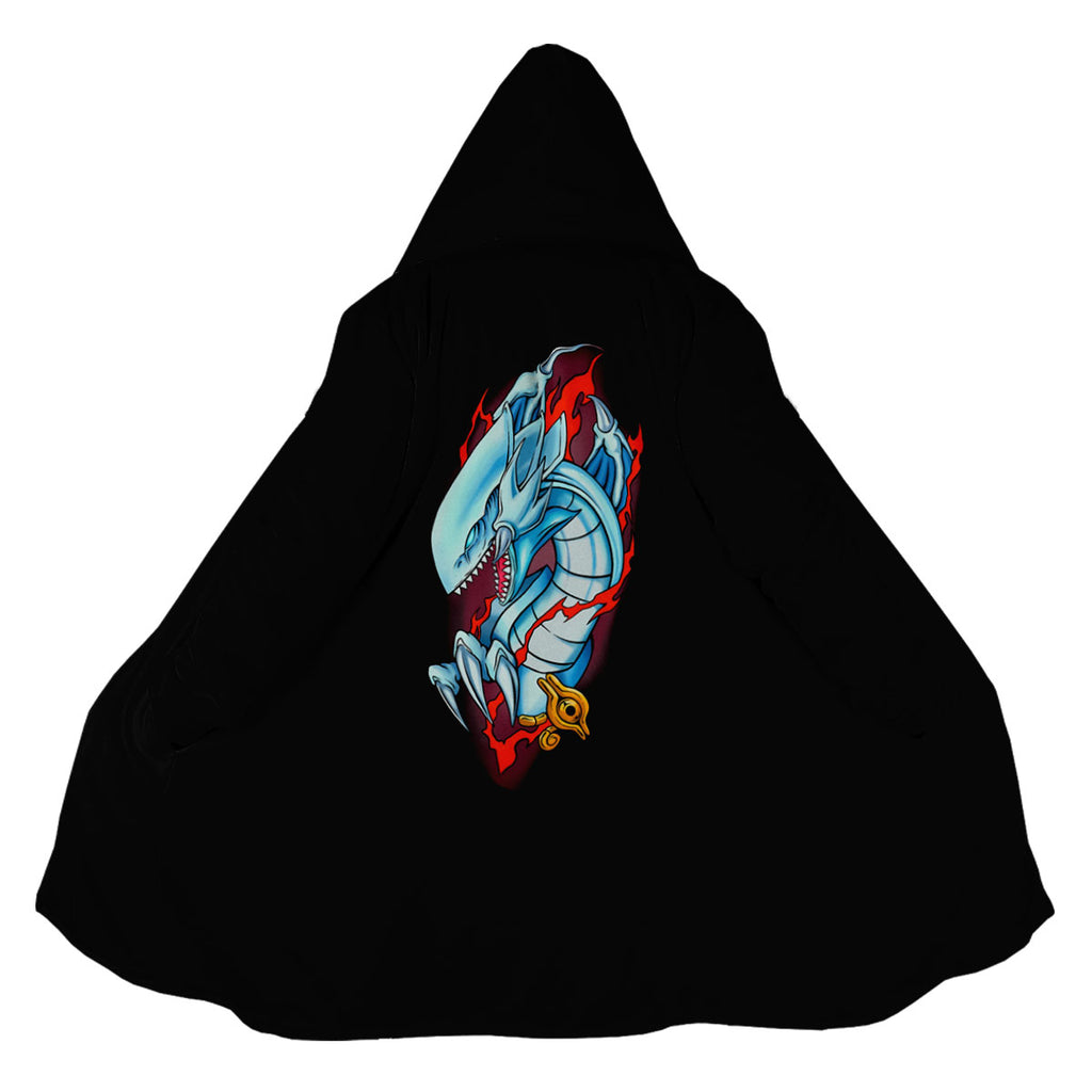 Yugioh Blue Eyes White Dragon On Black Background Anime Apparel