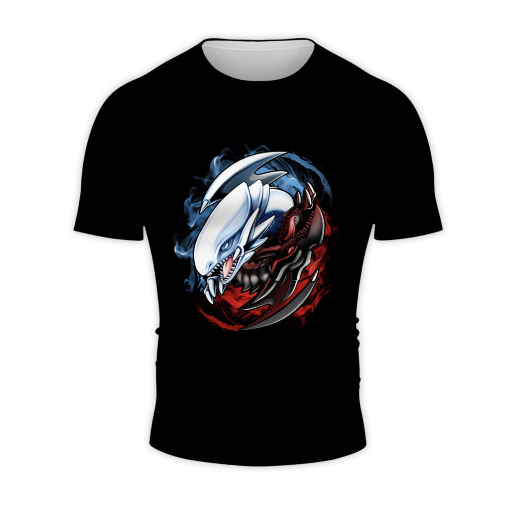 Yugioh Blue Eyes White Dragon Red Eyes Black Dragon Confrontation Anime Apparel