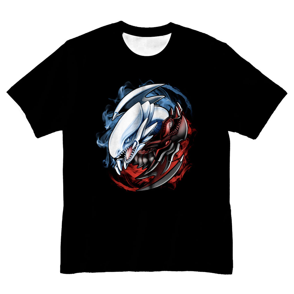 Yugioh Blue Eyes White Dragon Red Eyes Black Dragon Confrontation Anime Apparel
