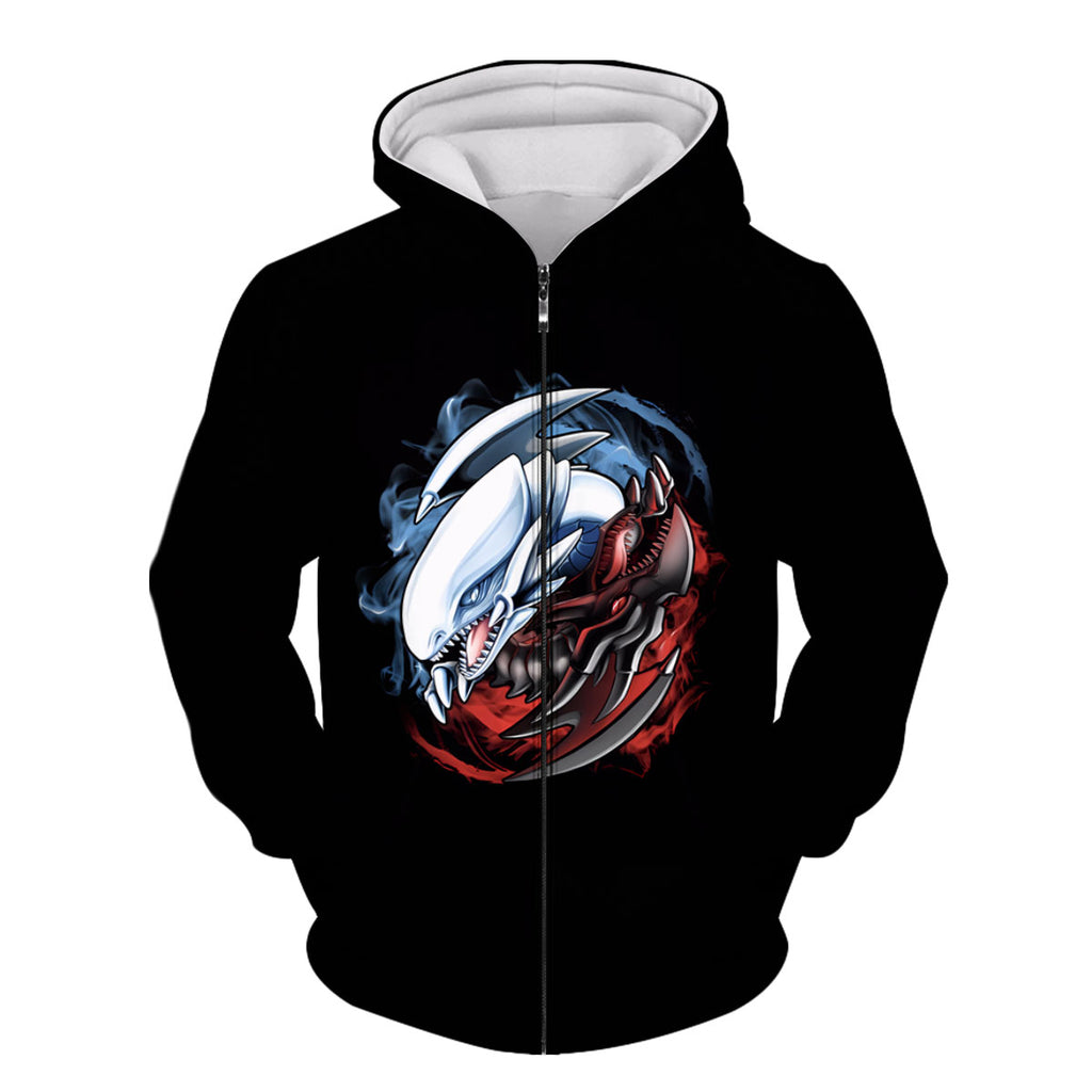 Yugioh Blue Eyes White Dragon Red Eyes Black Dragon Confrontation Anime Apparel