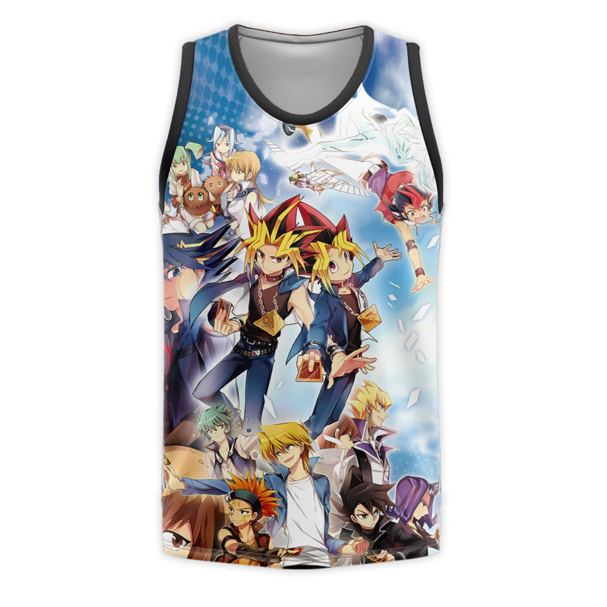Yugioh Blue Sky Multiple Characters Flying Anime Apparel