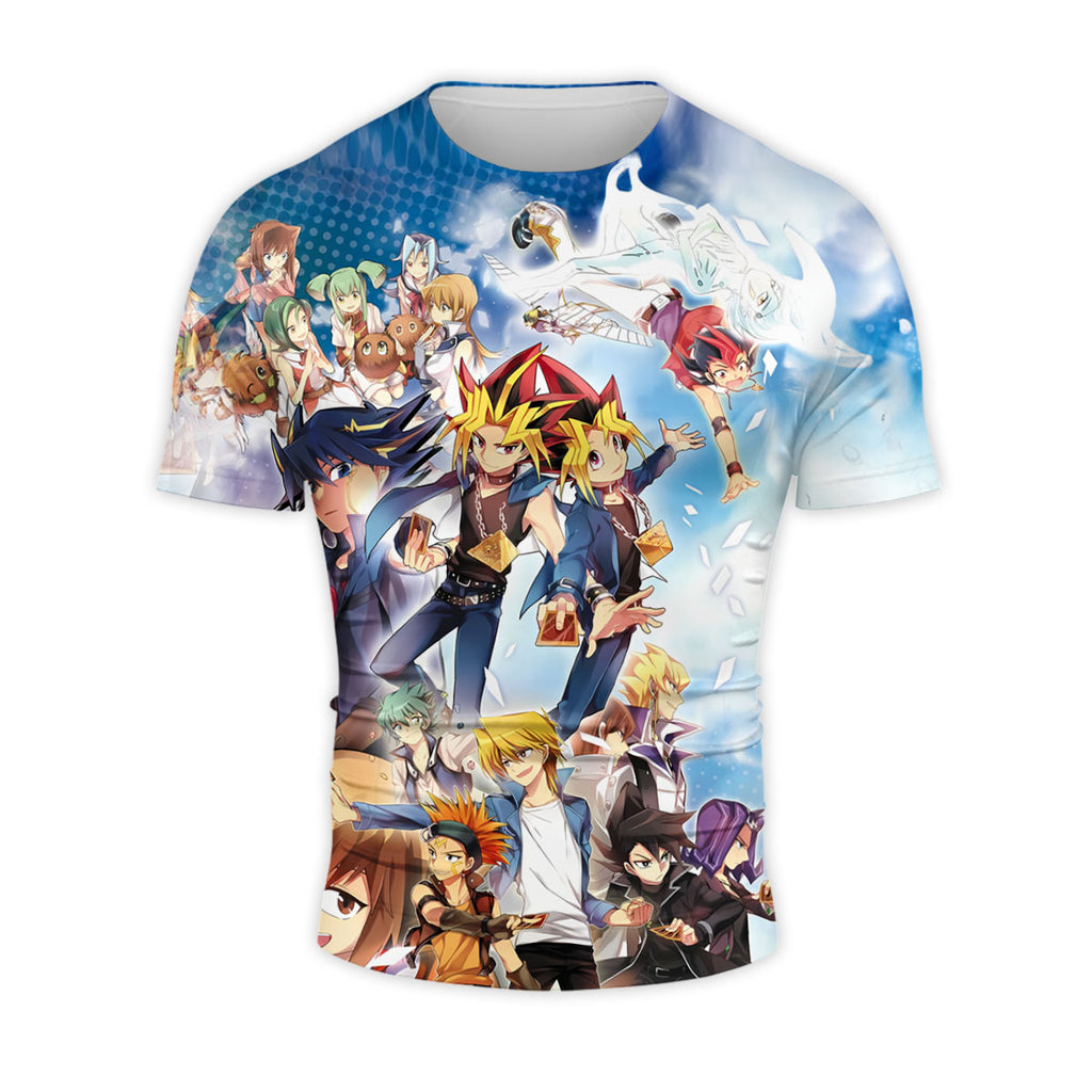 Yugioh Blue Sky Multiple Characters Flying Anime Apparel