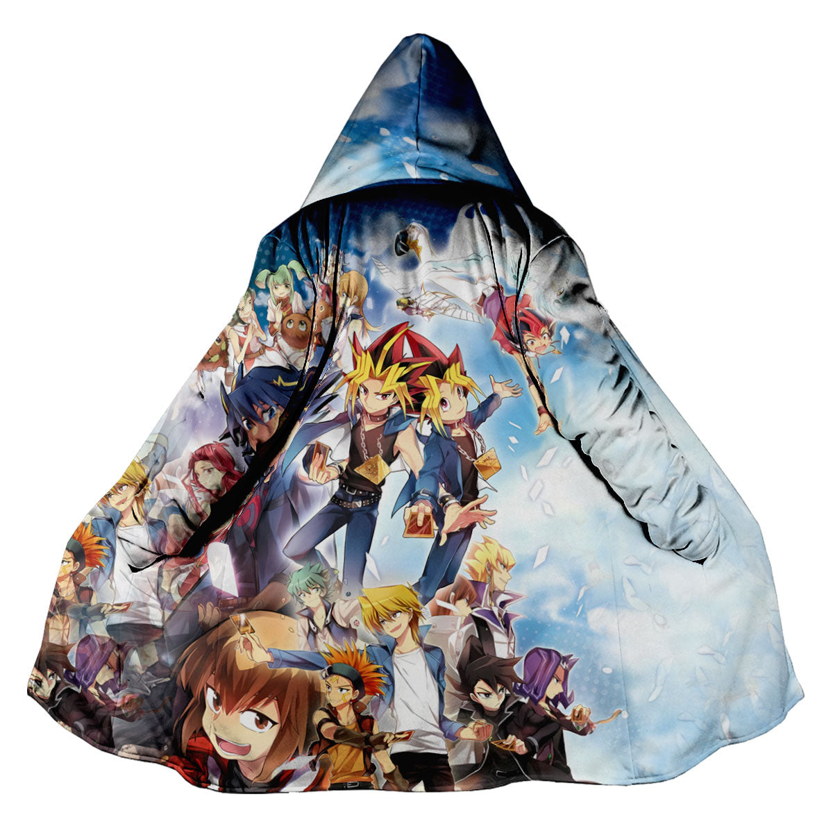 Yugioh Blue Sky Multiple Characters Flying Anime Apparel