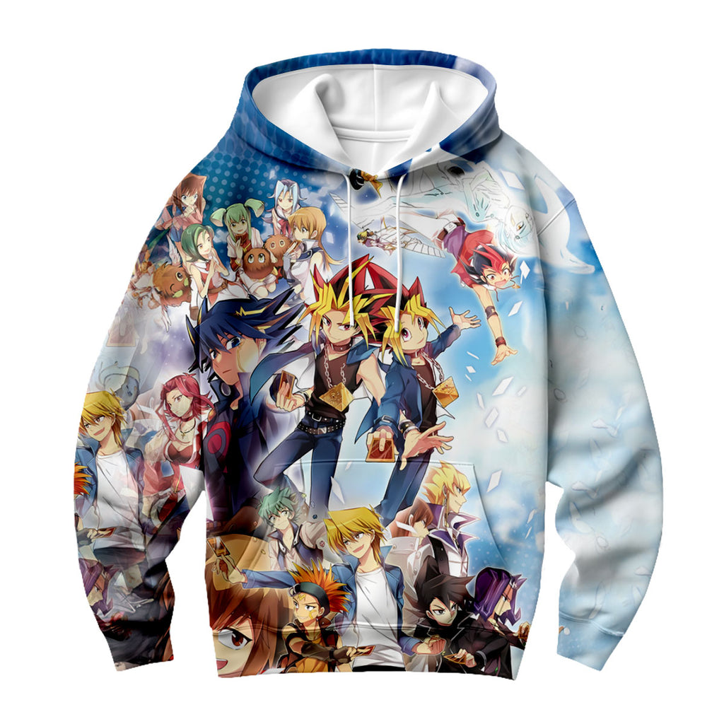 Yugioh Blue Sky Multiple Characters Flying Anime Apparel