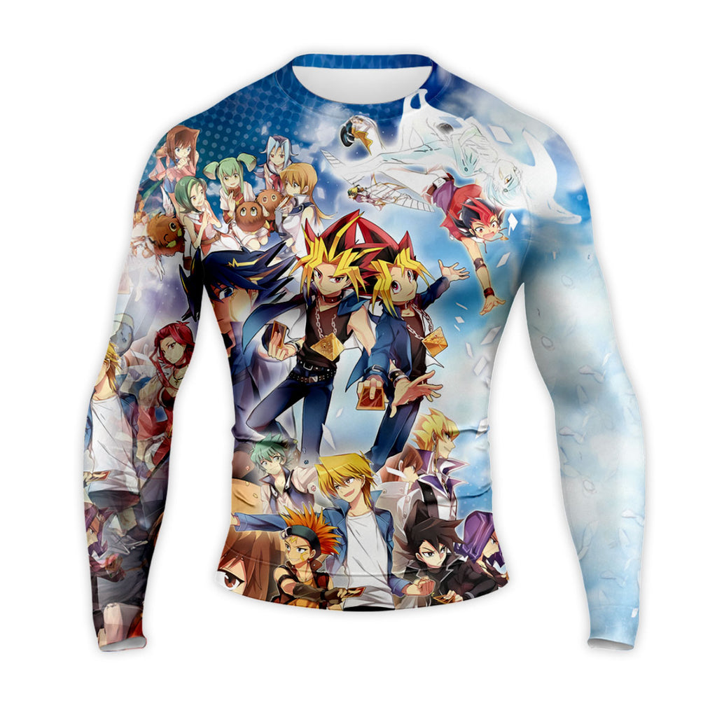 Yugioh Blue Sky Multiple Characters Flying Anime Apparel