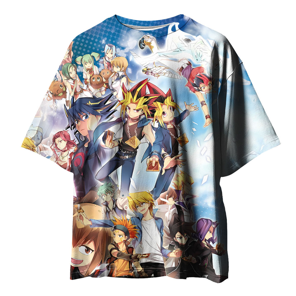 Yugioh Blue Sky Multiple Characters Flying Anime Apparel