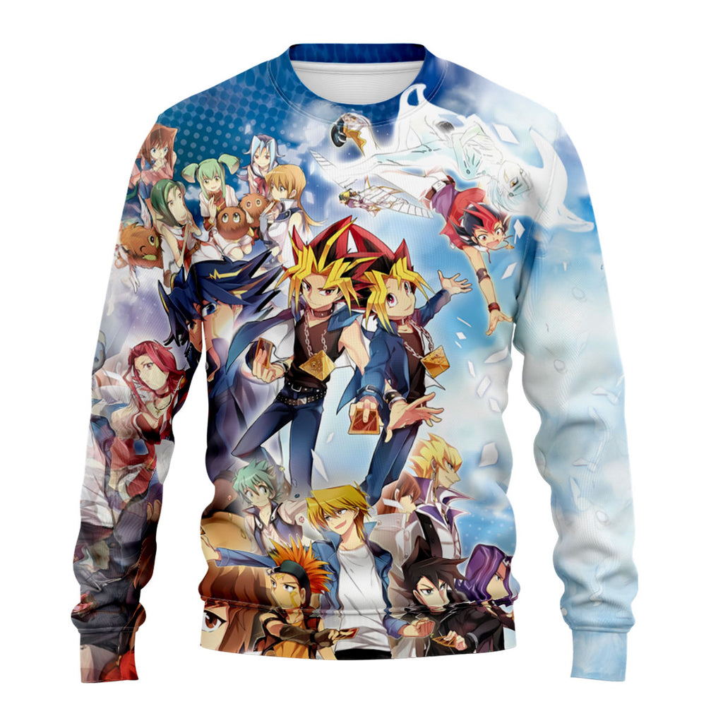 Yugioh Blue Sky Multiple Characters Flying Anime Apparel