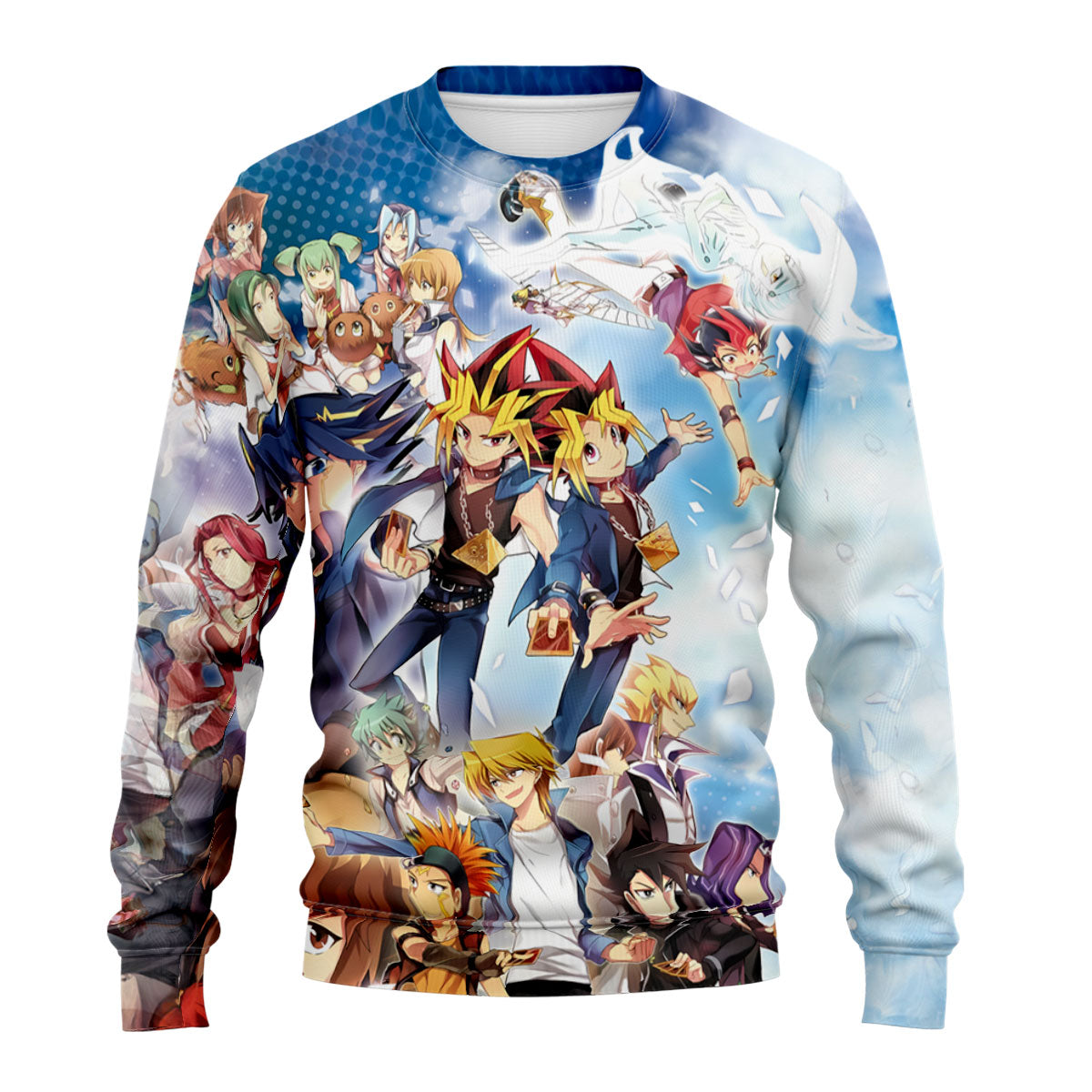 Yugioh Blue Sky Multiple Characters Flying Anime Apparel