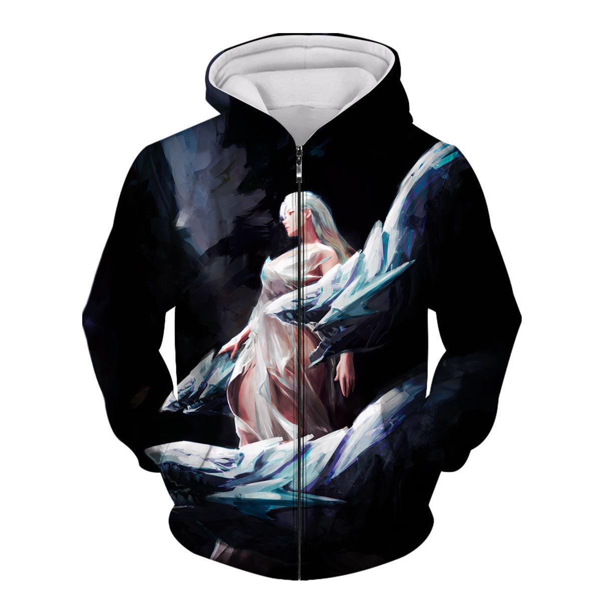 Yugioh Blueeyes Maiden Wearing White Dress And Blue Skirt Anime Apparel