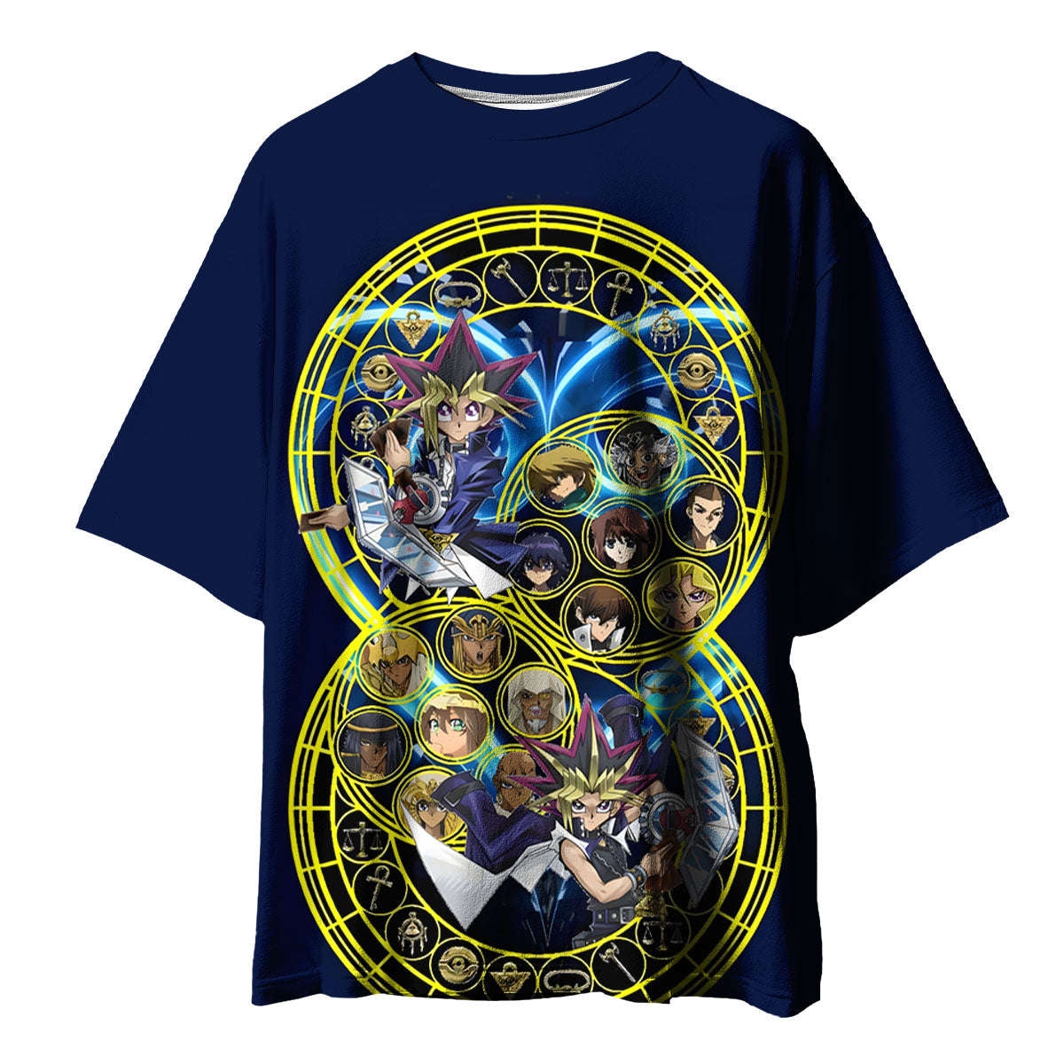 Yugioh Blueeyes White Dragon Amidst Blue Characters Anime Apparel